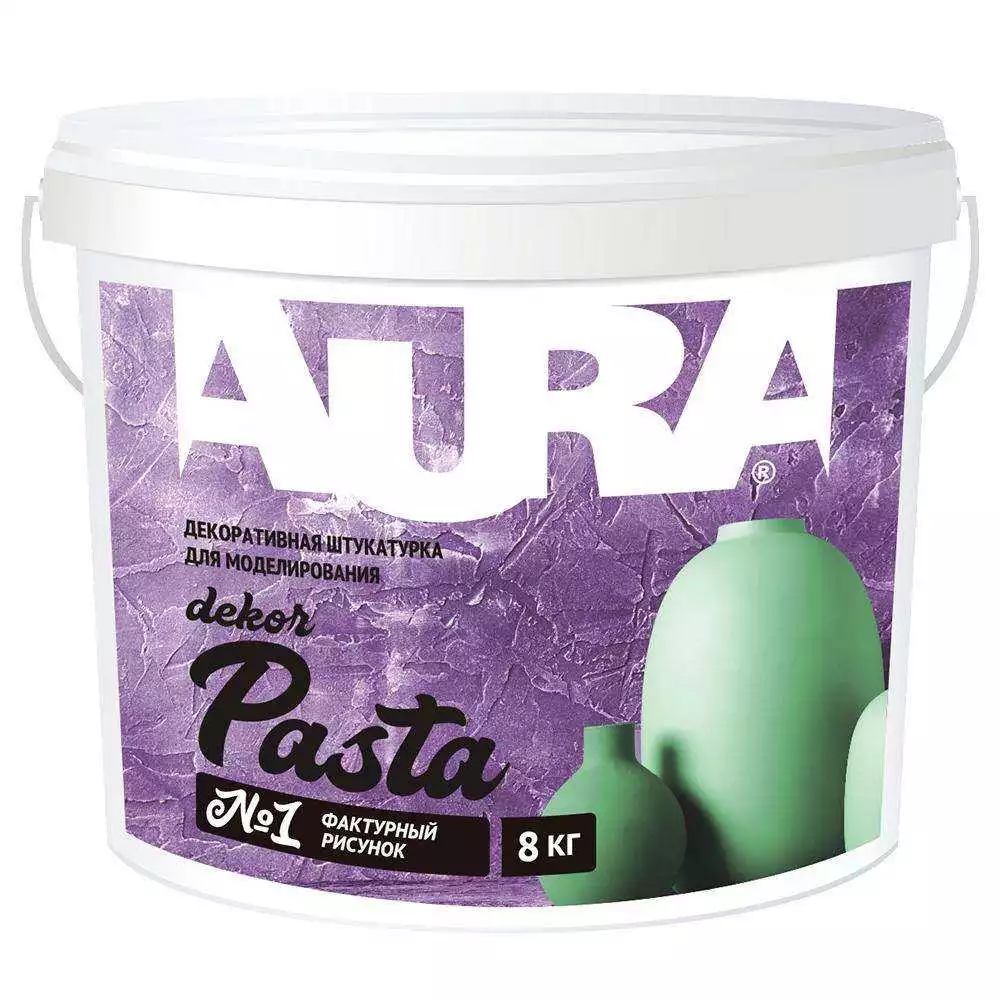  Штукатурка декоративная Aura Dekor Pasta №1 8 кг белая