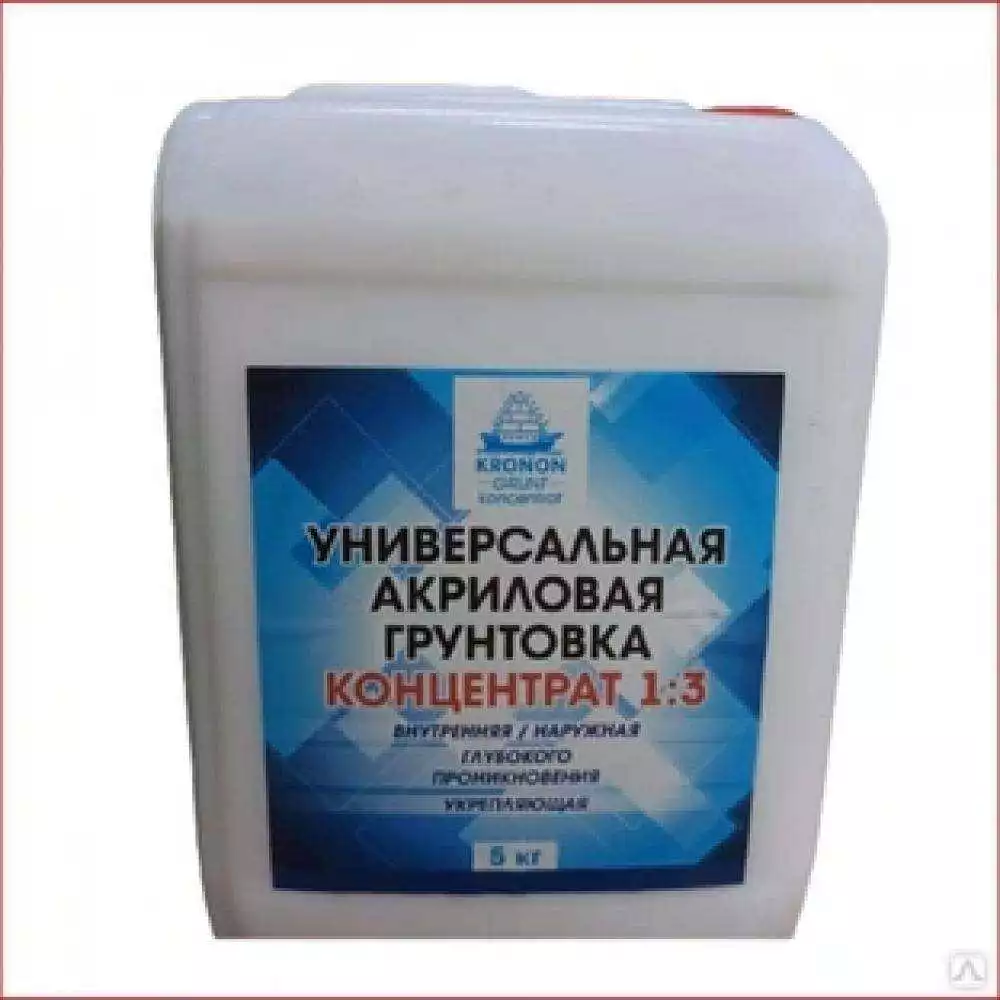 Грунтовка KRONON-GRUNT KONCENTRAT универсальная акриловая концентрат 5кг