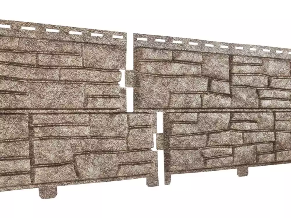 Сайдинг STON-HAUS "Сланец" (Св-серый, бежевый, бурый)