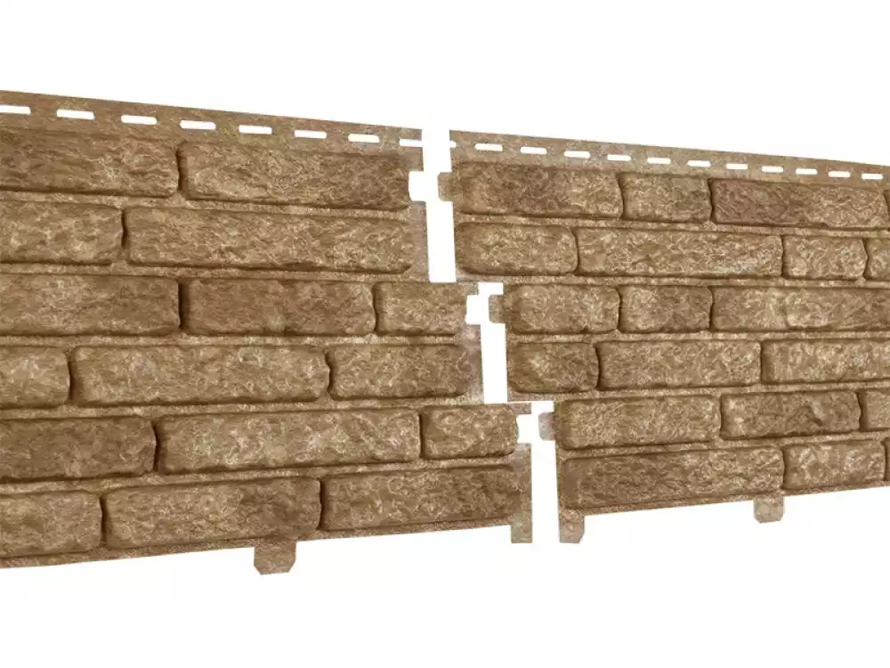 Сайдинг STONE-HAUSE "Кварцит" (Светло-бежевый, светло-серый, коричневый)