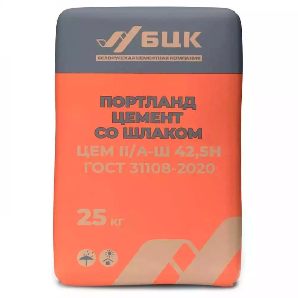 Портландцемент БЦК ЦЕМ II/А-Ш 42.5Н со шлаком 25 кг