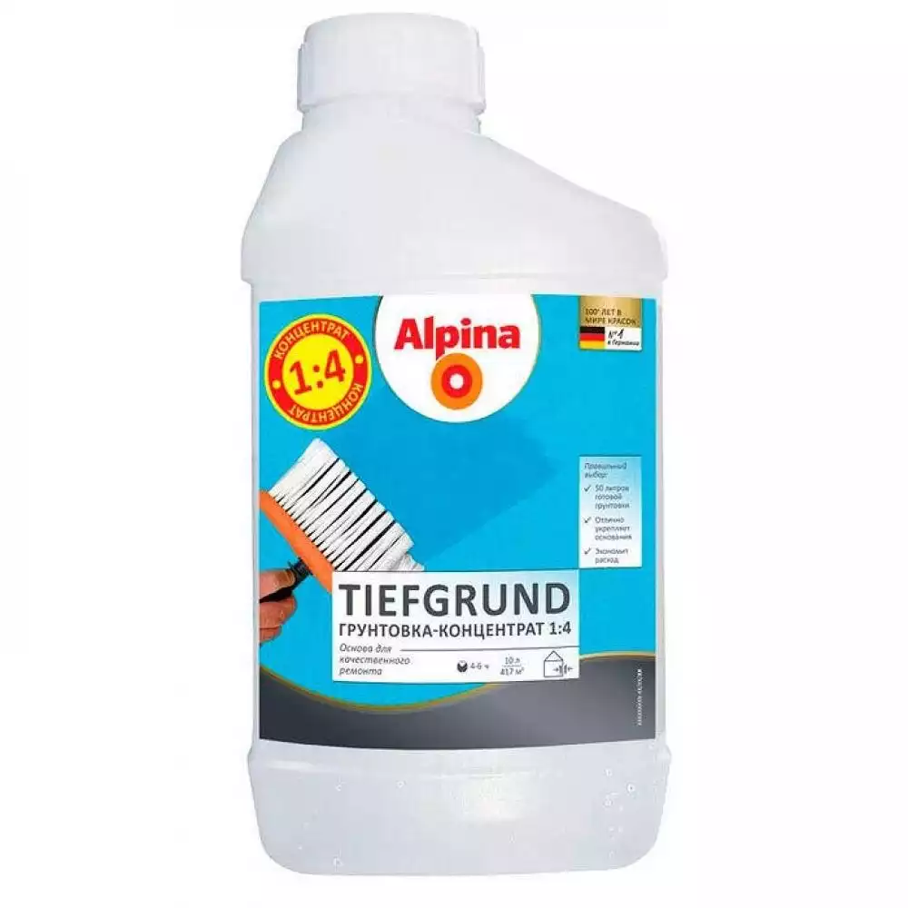 Грунтовка Alpina Tiefgrund концентрат 1 л