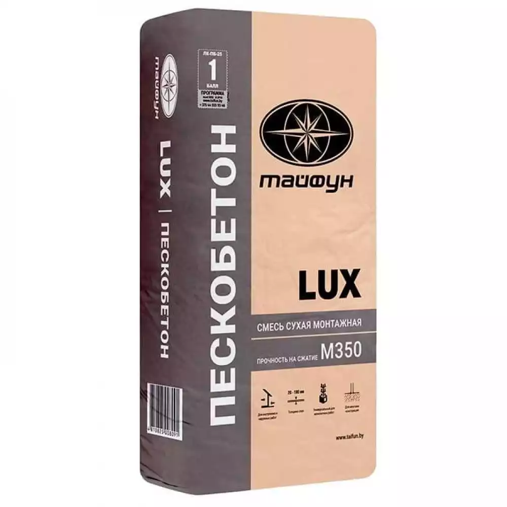 Монтажная смесь Тайфун Lux Пескобетон 25 кг