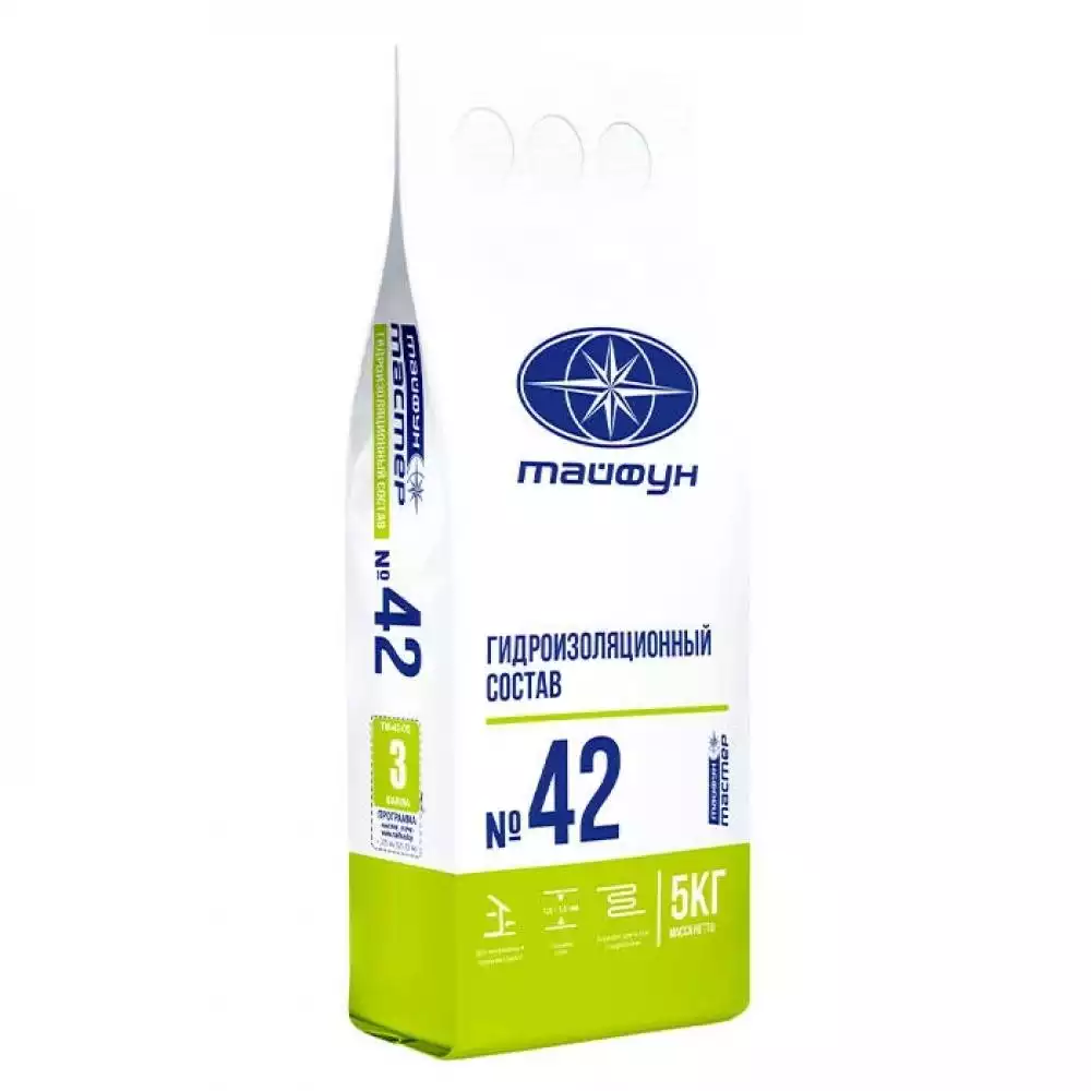Гидроизоляционный состав Тайфун Мастер №42 5 кг