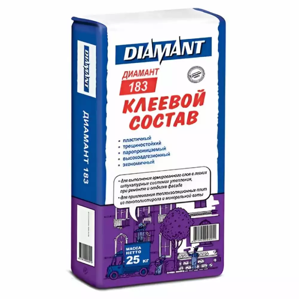 Клей для теплоизоляции Диамант 183 КС1 25 кг